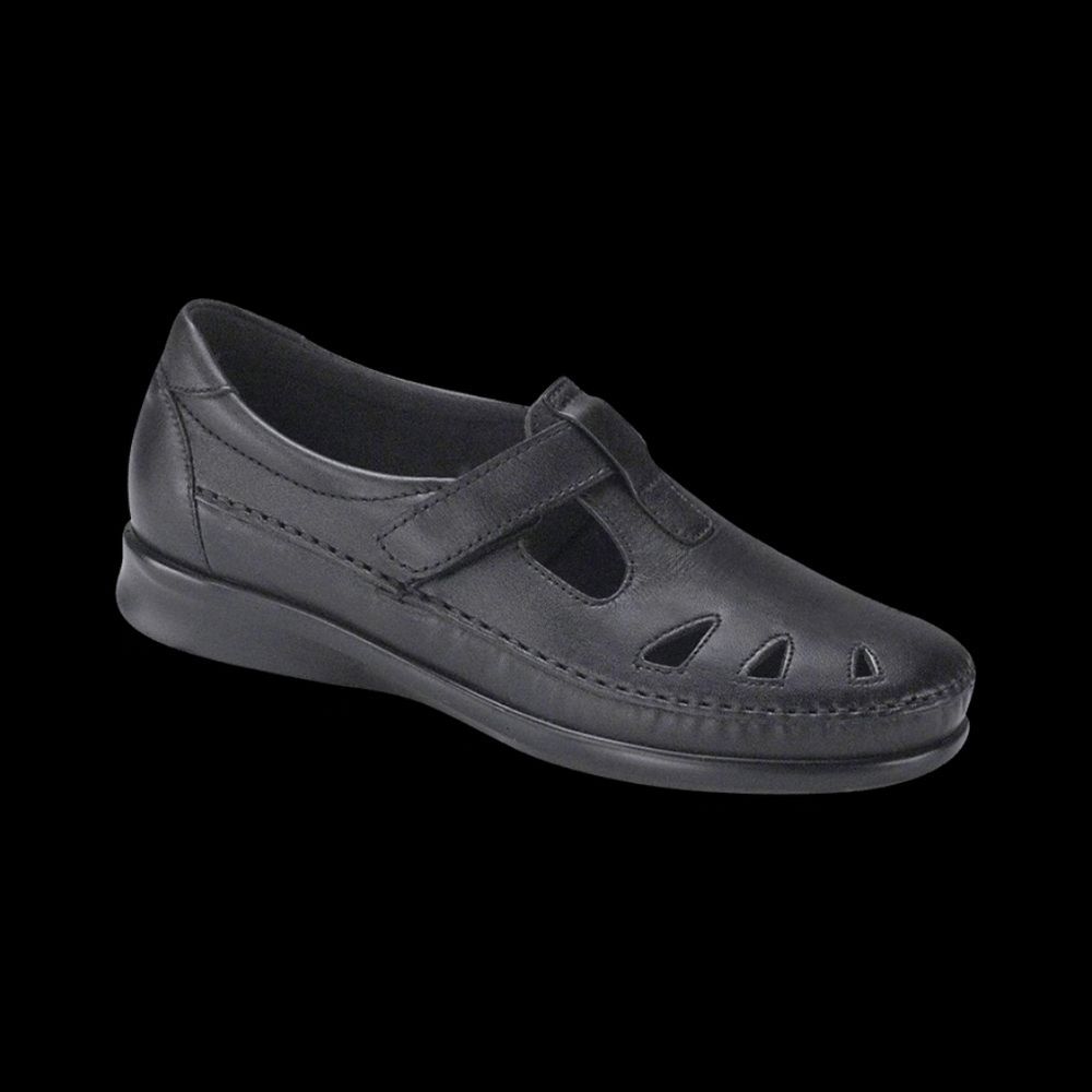 SAS Roamer Navy Leather Mary Jane Loafers - Women's Size 7.5 M - Comfort Shoes